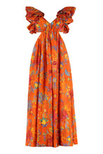 Load image into Gallery viewer, Ginger Frill printed silk dress
