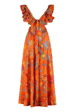 Load image into Gallery viewer, Ginger Frill printed silk dress
