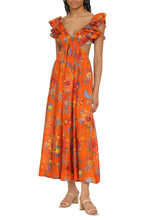 Load image into Gallery viewer, Ginger Frill printed silk dress
