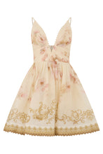 Load image into Gallery viewer, Short dress Hypnotic in linen and silk
