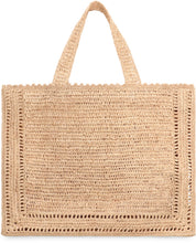 Load image into Gallery viewer, Floral Raffia tote bag

