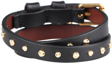 Load image into Gallery viewer, Skull charm leather double-wrap bracelet
