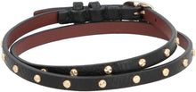 Load image into Gallery viewer, Leather bracelet with metal logo pendant and skull
