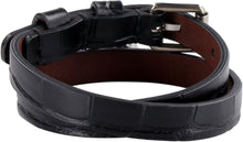 Load image into Gallery viewer, Leather bracelet with medallion and skull
