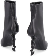 Load image into Gallery viewer, Opyum leather pointy-toe ankle boots
