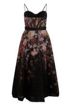 Load image into Gallery viewer, Long floral dress with thin straps
