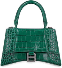 Load image into Gallery viewer, Hourglass crocodile print leather handbag
