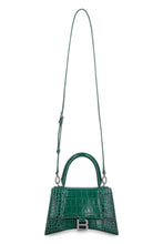 Load image into Gallery viewer, Hourglass crocodile print leather handbag
