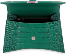 Load image into Gallery viewer, Hourglass crocodile print leather handbag
