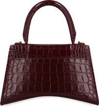 Load image into Gallery viewer, Hourglass crocodile print leather handbag
