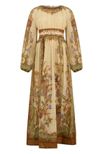 Load image into Gallery viewer, Long dress with puff sleeves
