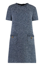 Load image into Gallery viewer, Tweed dress with gold buttons
