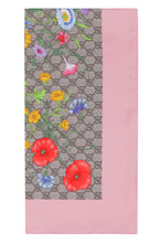 Load image into Gallery viewer, GG Flora print silk scarf
