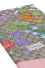 Load image into Gallery viewer, GG Flora print silk scarf
