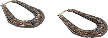 Load image into Gallery viewer, Embellished antique gold-tone earrings
