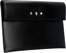 Load image into Gallery viewer, Logoed flat leather pouch

