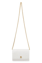 Load image into Gallery viewer, Skull croco-print leather clutch
