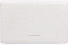 Load image into Gallery viewer, Skull croco-print leather clutch

