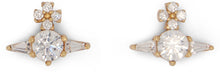 Load image into Gallery viewer, Silver earrings with crystal decoration
