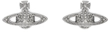 Load image into Gallery viewer, Metal earrings with decorative crystals
