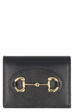Load image into Gallery viewer, Gucci Horsebit 1955 small leather flap-over wallet
