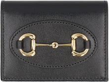 Load image into Gallery viewer, Gucci Horsebit 1955 small leather flap-over wallet
