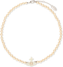 Load image into Gallery viewer, Olympia necklace with pearls and rhinestones
