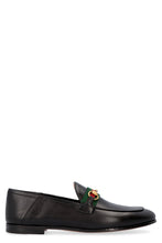 Load image into Gallery viewer, Web detail leather loafers
