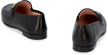 Load image into Gallery viewer, Web detail leather loafers
