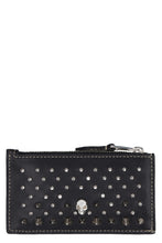 Load image into Gallery viewer, Skull studded leather wallet
