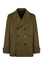 Load image into Gallery viewer, Double-breasted coat in mixed wool
