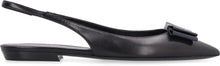 Load image into Gallery viewer, Leather pointy-toe flat slingback
