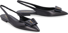 Load image into Gallery viewer, Leather pointy-toe flat slingback
