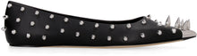 Load image into Gallery viewer, Leather pointy-toe ballet flats
