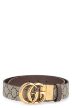 Load image into Gallery viewer, Leather and GG supreme fabric reversible belt
