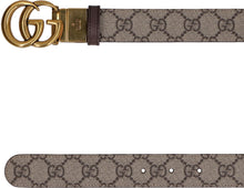 Load image into Gallery viewer, Leather and GG supreme fabric reversible belt
