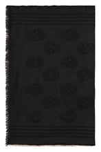 Load image into Gallery viewer, Skull print wool scarf
