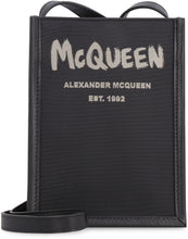 Load image into Gallery viewer, Graffiti Edge leather and nylon messenger bag

