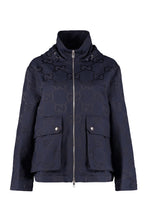 Load image into Gallery viewer, Hooded GG motif bomber jacket
