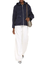 Load image into Gallery viewer, Hooded GG motif bomber jacket
