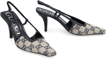 Load image into Gallery viewer, GG Fabric slingback pumps
