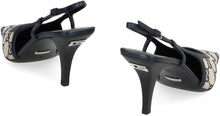 Load image into Gallery viewer, GG Fabric slingback pumps
