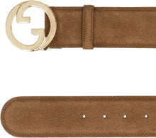Load image into Gallery viewer, Leather belt with interlocking G buckle
