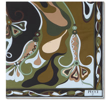 Load image into Gallery viewer, Silk scarf with orchid print
