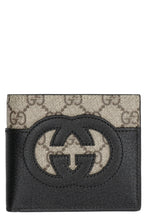 Load image into Gallery viewer, GG supreme fabric and leather wallet
