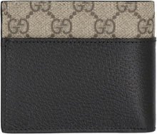 Load image into Gallery viewer, GG supreme fabric and leather wallet
