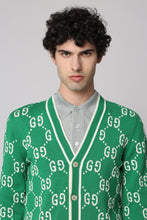 Load image into Gallery viewer, Logo detail cotton cardigan
