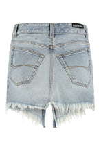 Load image into Gallery viewer, Cut-up denim mini skirt
