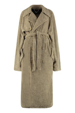 Load image into Gallery viewer, Double-breasted terry-cloth coat

