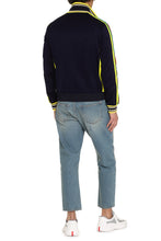 Load image into Gallery viewer, Contrasting stripes full-zip jacket
